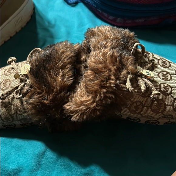 MICHAEL Michael Kors Brown Fur Slippers - Picture 1 of 5
